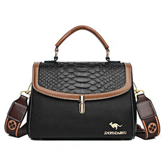 Wide Strap PU Leather Female Handbag Lady's Shoulder Cross Body Bags