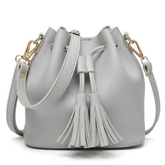 Women Bucket Bag PU Leather Shoulder Crossbody Messenger Bags