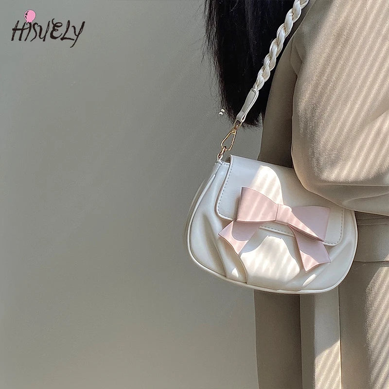 Women Bow Handbags Ladies Small Crossbody Bag Clutch Purse Girls Shoulder Bag