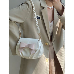 Women Bow Handbags Ladies Small Crossbody Bag Clutch Purse Girls Shoulder Bag