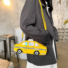 Women Creative Funny Personality Simulation American York Taxi Pu Messenger Bag