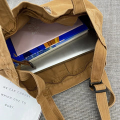 Canvas Handbag Soft Surface Shoulder Bag