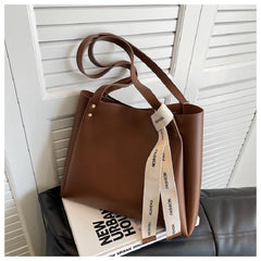 Women Fashionable Wallet Tote Handbags PU Shoulder Top Handle Summer Beach Bag