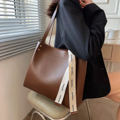 Women Fashionable Wallet Tote Handbags PU Shoulder Top Handle Summer Beach Bag