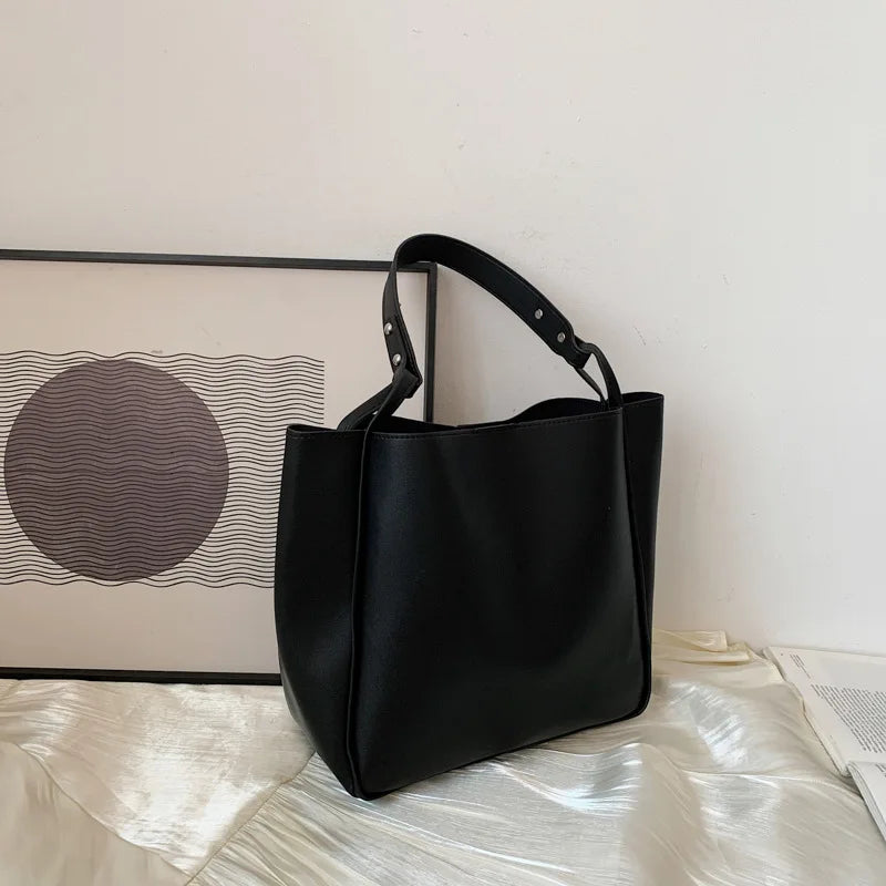 Leather Women Shoulder Bags Shopping Travel Large Capacity