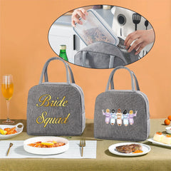 Women Insulated Thermal Lunch Bag Handbags LunchBox Cooler Organizer Canvas Tote