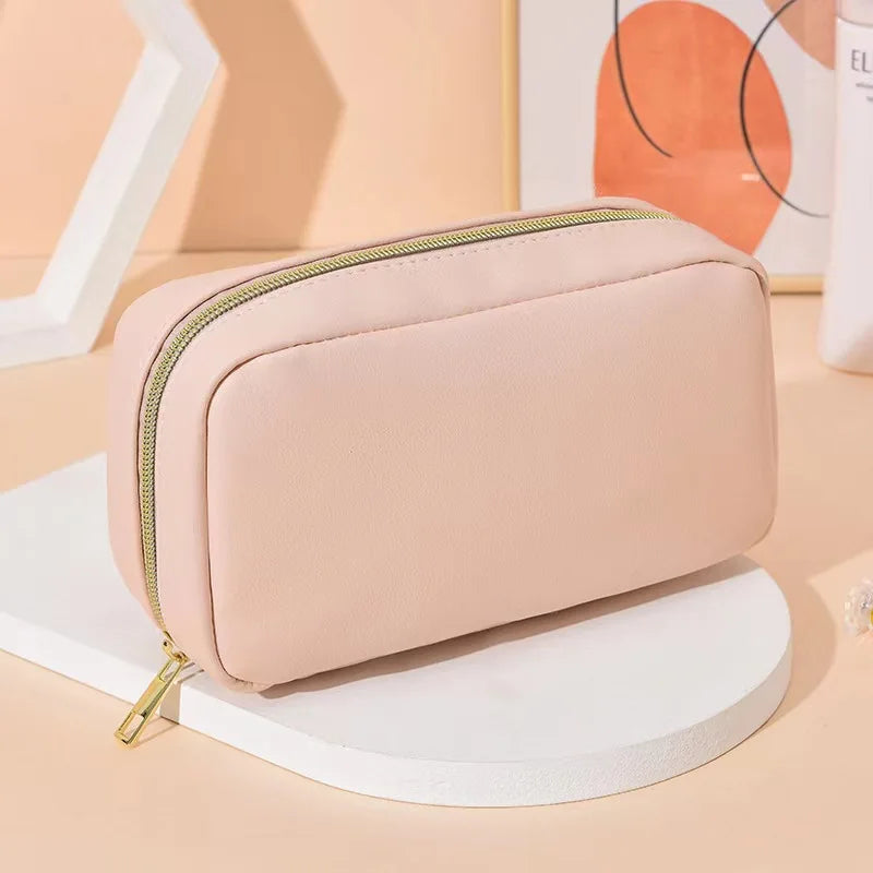 Women Makeup Bag Pu Leather Cosmetic Bag Female Travel Handbags Purses Storage B