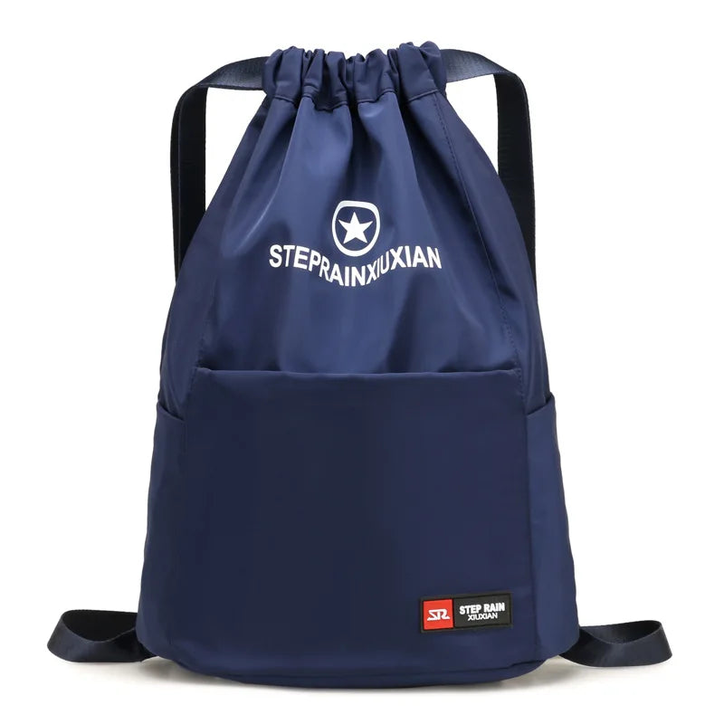 Women's Drawstring Backpack Large Capacity Multi-Pocket Outdoor Travel Bag