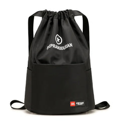 Women's Drawstring Backpack Large Capacity Multi-Pocket Outdoor Travel Bag