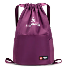 Women's Drawstring Backpack Large Capacity Multi-Pocket Outdoor Travel Bag