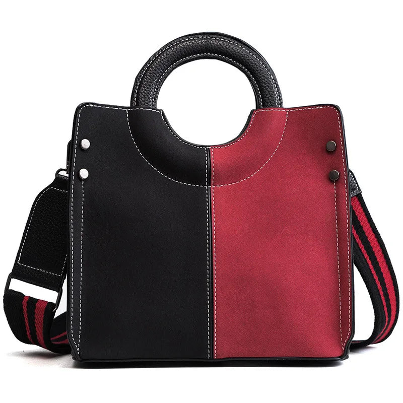 Vintage Leather Handbag Ladies Shoulder Bag Crossbody Large Capacity Tote