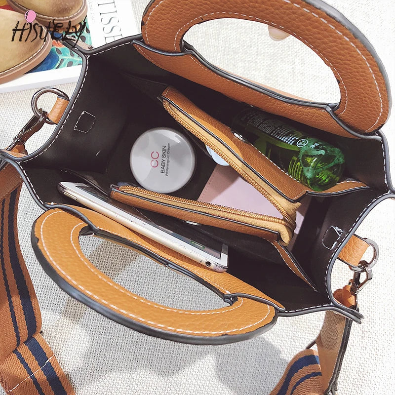 Vintage Leather Handbag Ladies Shoulder Bag Crossbody Large Capacity Tote