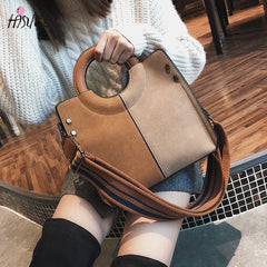 Vintage Leather Handbag Ladies Shoulder Bag Crossbody Large Capacity Tote