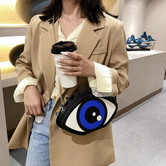 Women's Retro Eye Chain One Shoulder Crossbody Bag Y2K Handbag