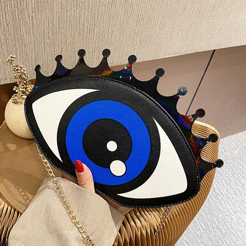 Women's Retro Eye Chain One Shoulder Crossbody Bag Y2K Handbag