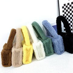 Women's Lamb Wool Plush Bag Autumn Winter Ins Mini Tote Handbag