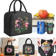 Flamingo Print Insulated Lunch Bag for Women and Kids