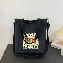 Women's Canvas Messenger Bag Casual Large Capacity Vintage Tote Crossbody