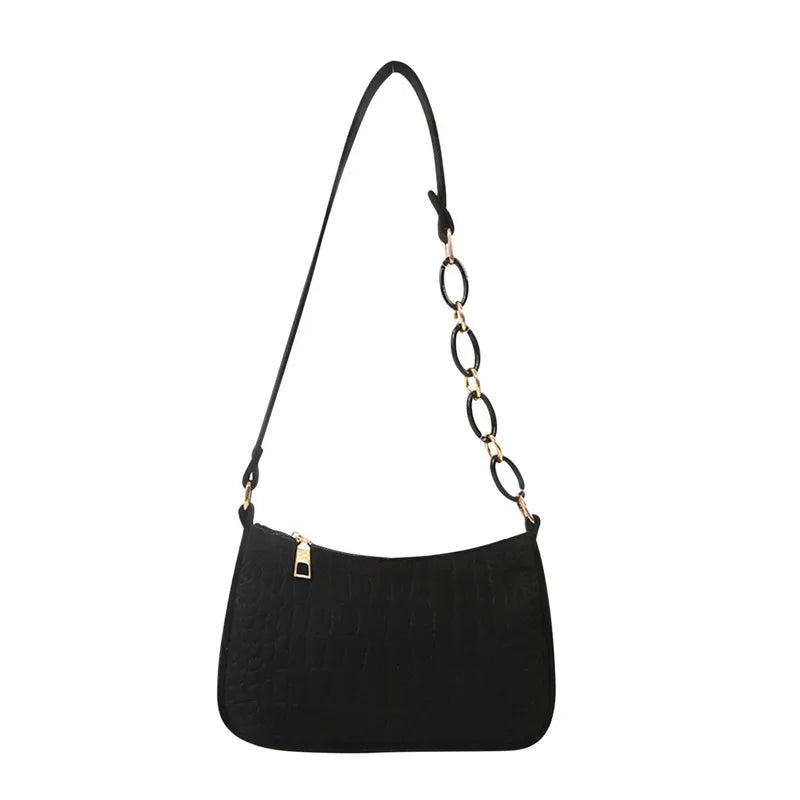Women's Retro PU Leather Armpit Handbag Totes Shoulder Bag