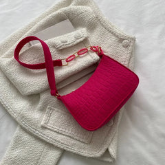 Women's Retro PU Leather Armpit Handbag Totes Shoulder Bag