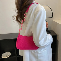 Women's Retro PU Leather Armpit Handbag Totes Shoulder Bag