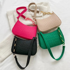 Women's Retro PU Leather Armpit Handbag Totes Shoulder Bag