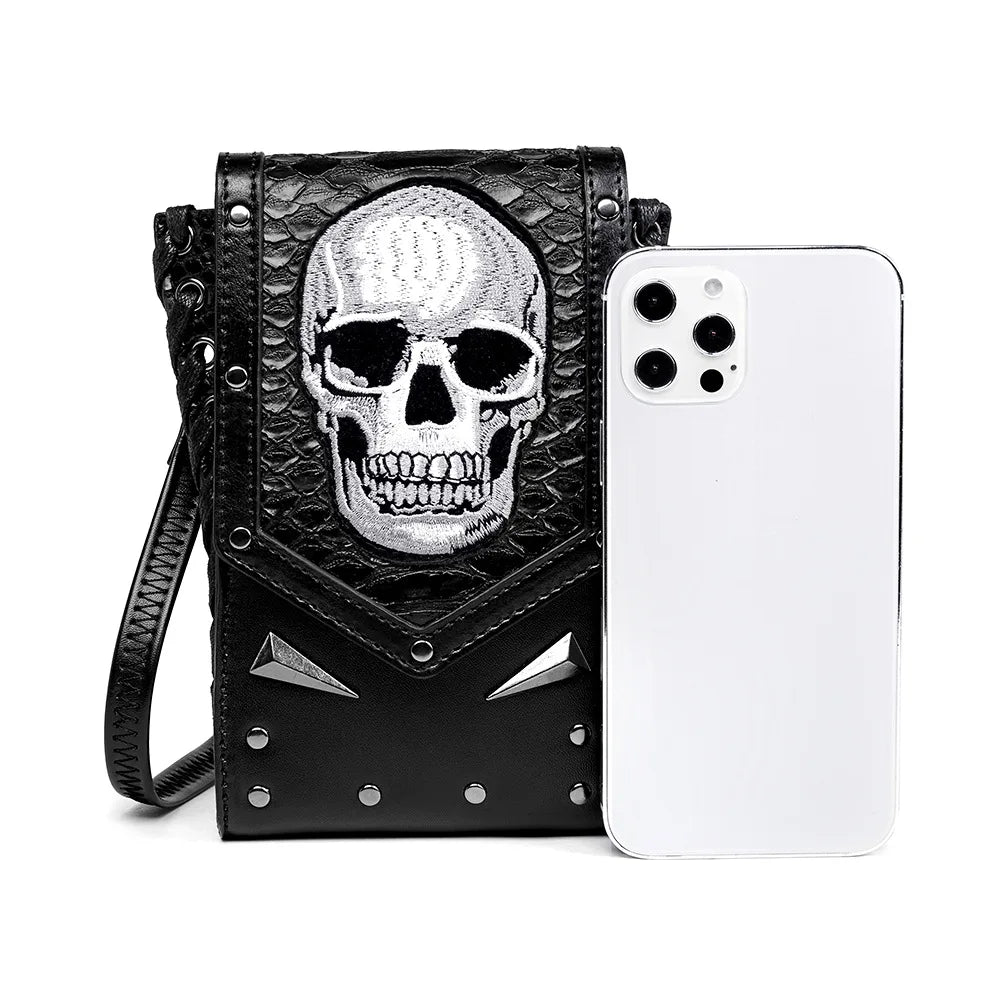 Y2K Skull Shoulder Bag Goth Punk Hip Pop Purse