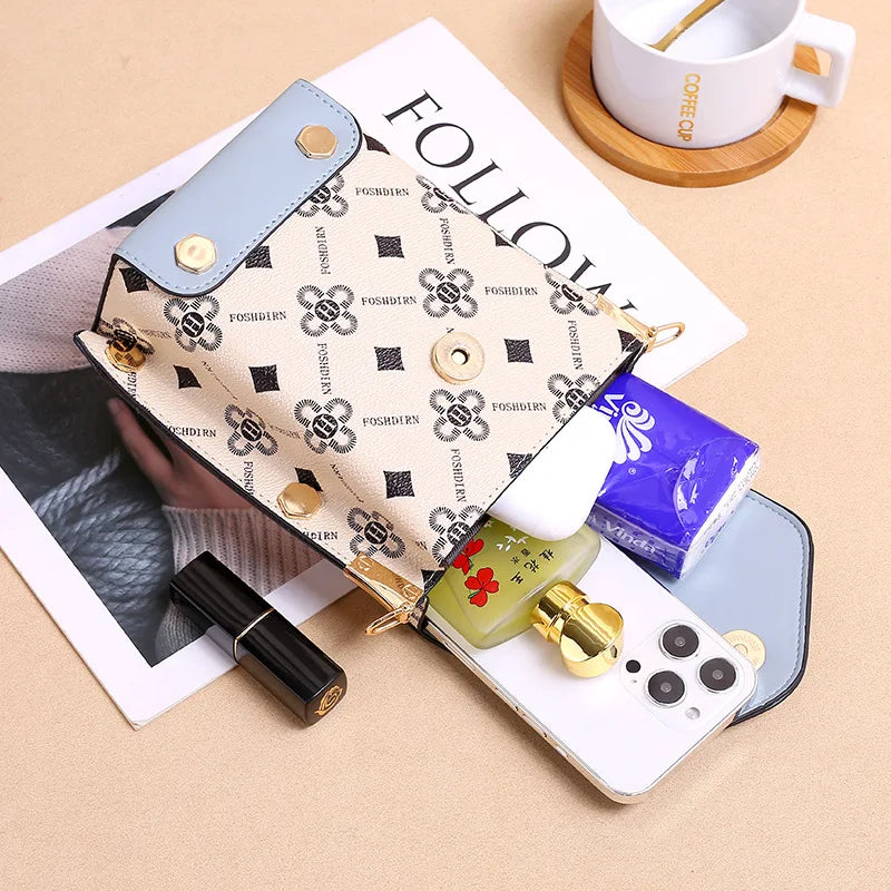 Niche Mobile Phone Bag Messenger Bag Women One Shoulder Retro Small Square Bag