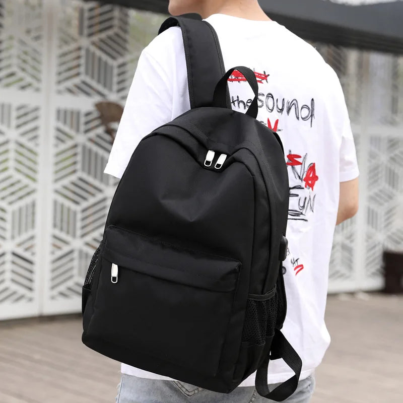 Men's Oxford Cloth Leisure Backpack for College Students