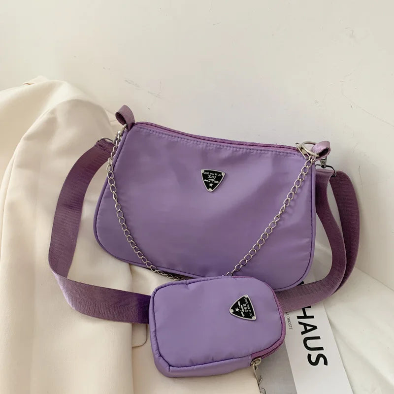 Retro Crescent Chain Crossbody Shoulder Bag