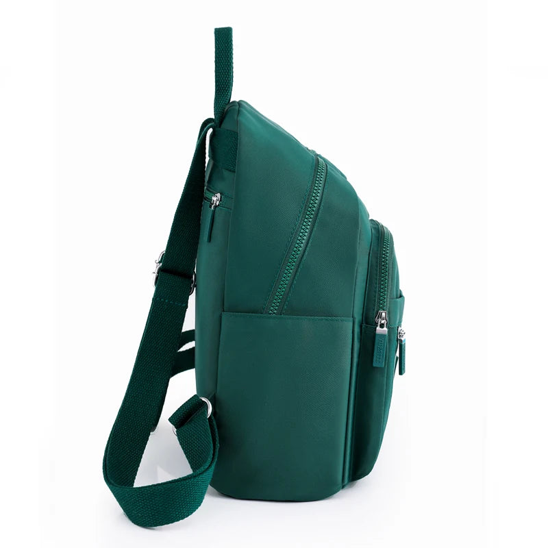 Casual Double Zipper Women Backpack High Capacity Students School Girl Shoulder