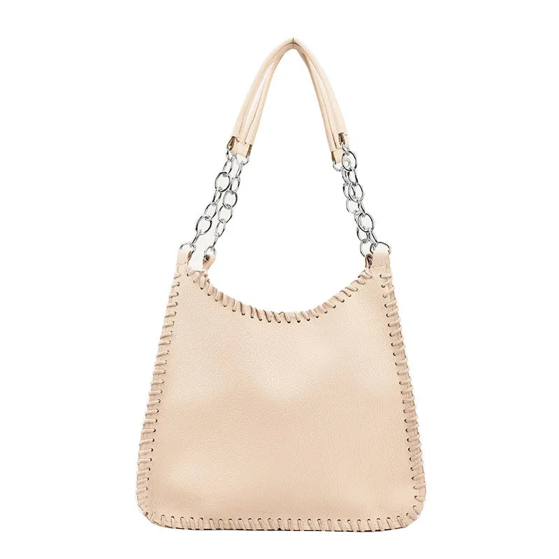 Soft Messager Girls Women Shoulder Bags Chain PU Leather Zipper Multi-function T