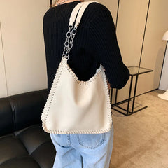 Soft Messager Girls Women Shoulder Bags Chain PU Leather Zipper Multi-function T
