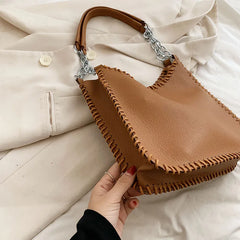 Soft Messager Girls Women Shoulder Bags Chain PU Leather Zipper Multi-function T
