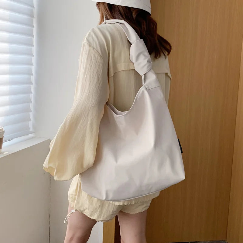 Nylon Messenger Bag Women's Versatile Shoulder Shopping Large Commuter Knot