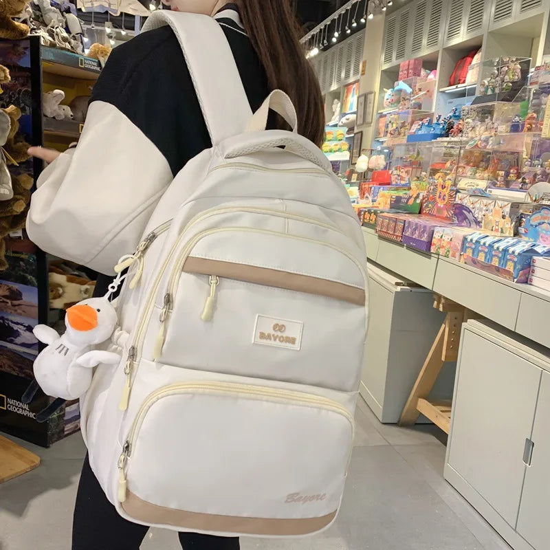 Nylon Waterproof School Bags for Teenage Girls Backpacks Women Travel Bags