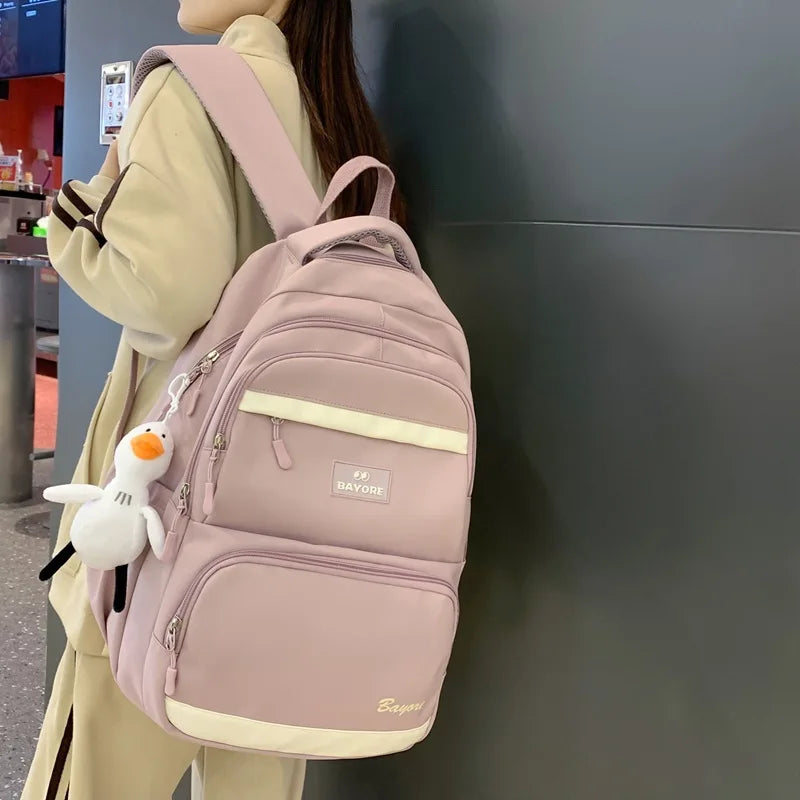 Nylon Waterproof School Bags for Teenage Girls Backpacks Women Travel Bags