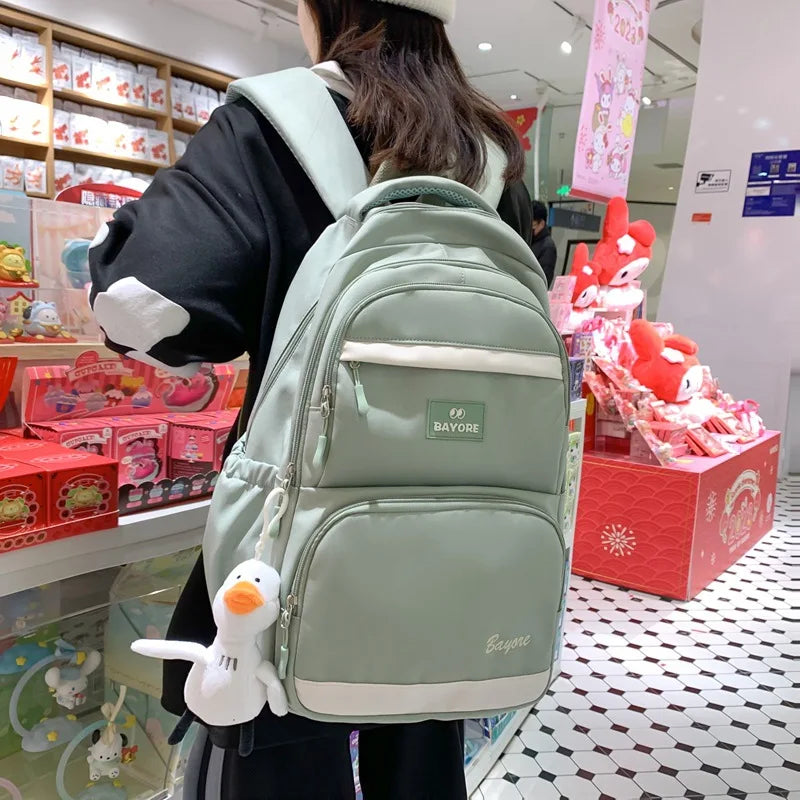 Nylon Waterproof School Bags for Teenage Girls Backpacks Women Travel Bags