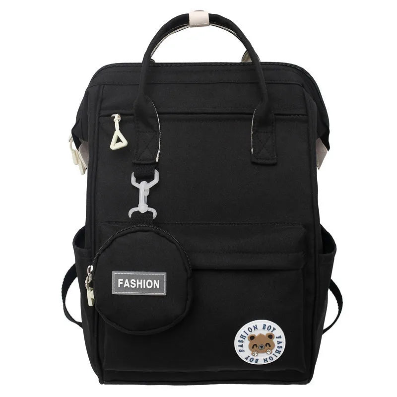 Nylon Waterproof Women School Backpacks Teenage Girls Travel Laptop Backpacks