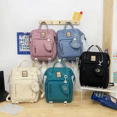 Nylon Waterproof Women School Backpacks for Teenage Girls