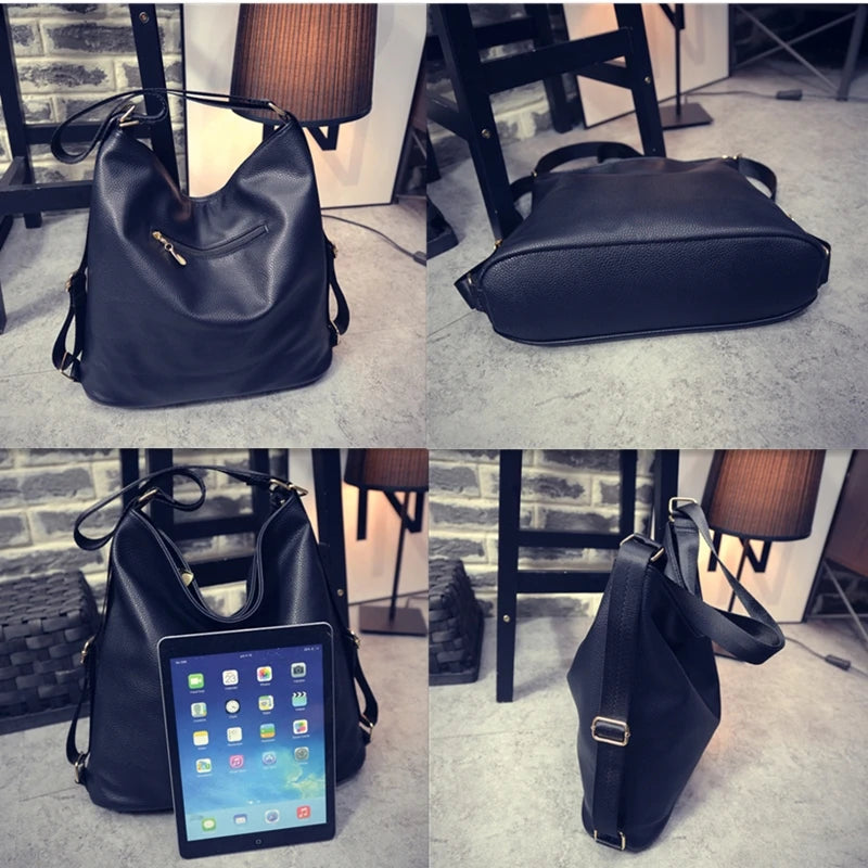 PU Leather Women Shoulder Bags Large Capacity Casual Handbags
