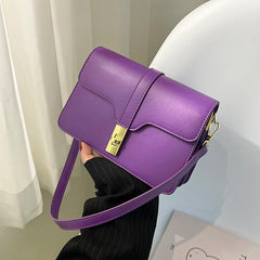 PU Leather Women's Square Shoulder Bag Handbag Ladies Casual Totes