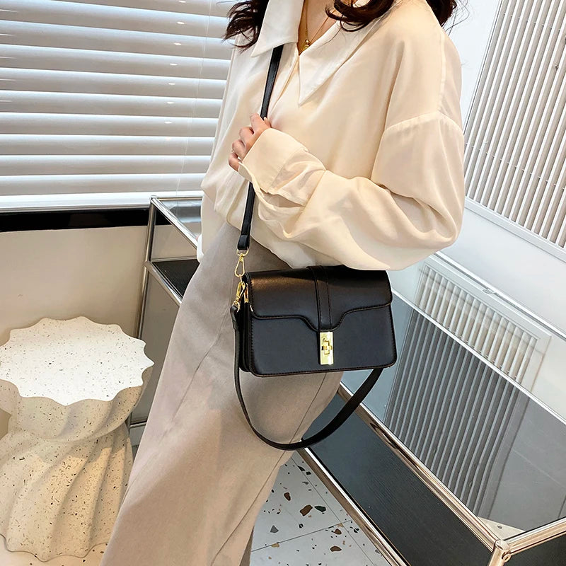 PU Leather Women's Square Shoulder Bag Handbag Ladies Casual Totes