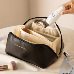 Large Travel Cosmetic Bag PU Pillow Bag Toiletry Bags