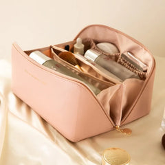 Large Travel Cosmetic Bag PU Pillow Bag Toiletry Bags