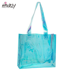 Transparent PVC Laser Holographic Tote Handbag