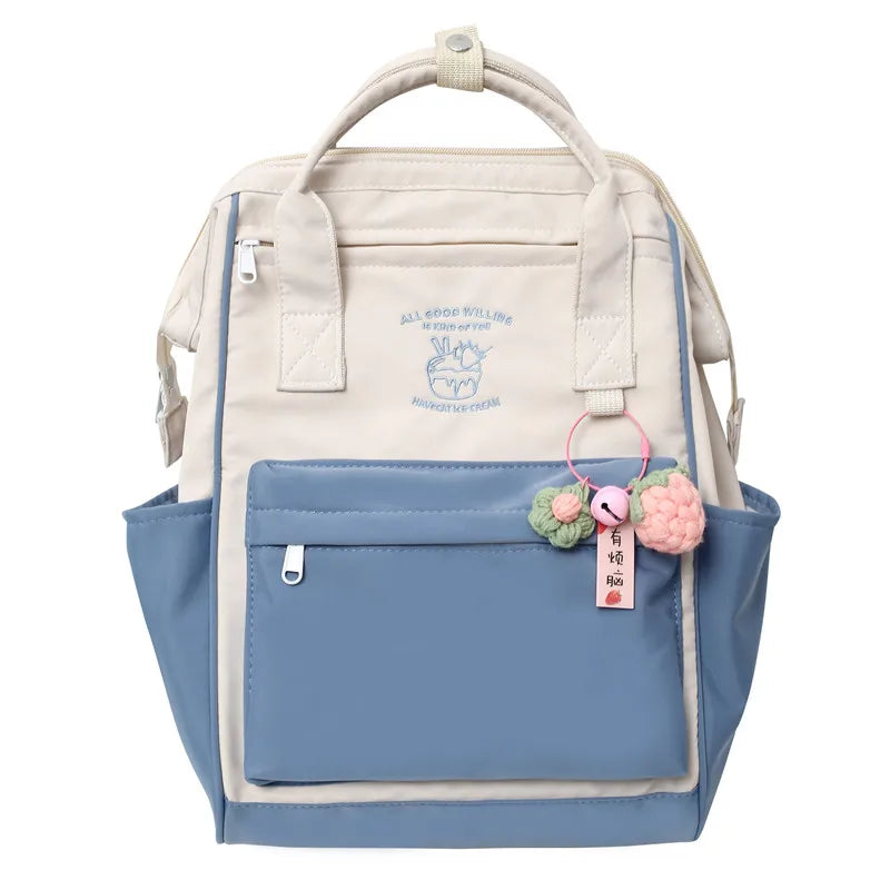 Nylon Backpack for Women and Girls, Travel School Bag for Teenage Girls