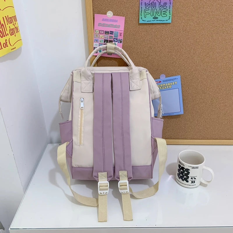 Nylon Backpack for Women and Girls, Travel School Bag for Teenage Girls