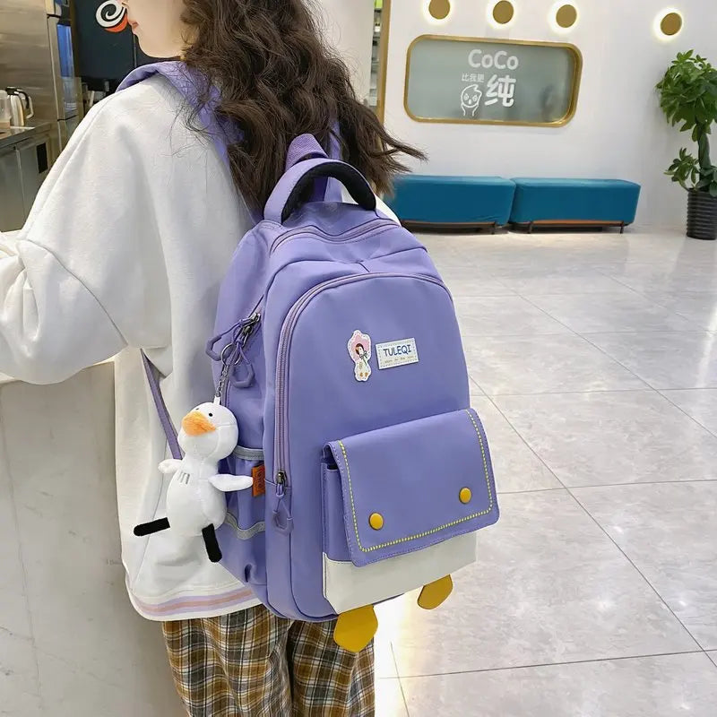 Preppy Style Student Bags Women Backpack Casual Large Capacity Knapsack