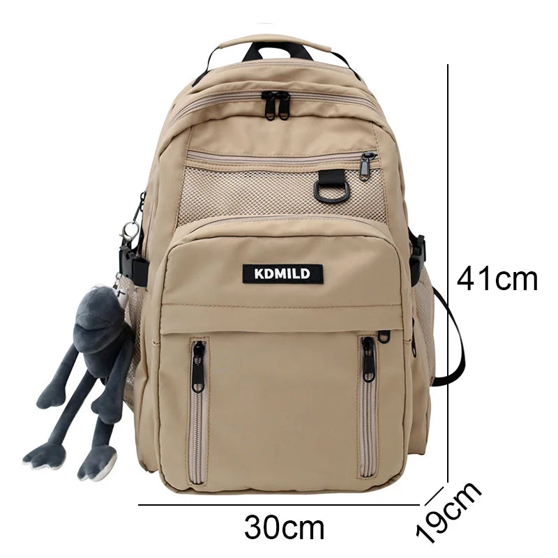 Purple Waterproof College Backpack Men Women Laptop Bag Boy Girl Travel Bags